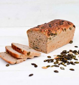 Chleb żytni na naturalnym zakwasie z pestkami dyni